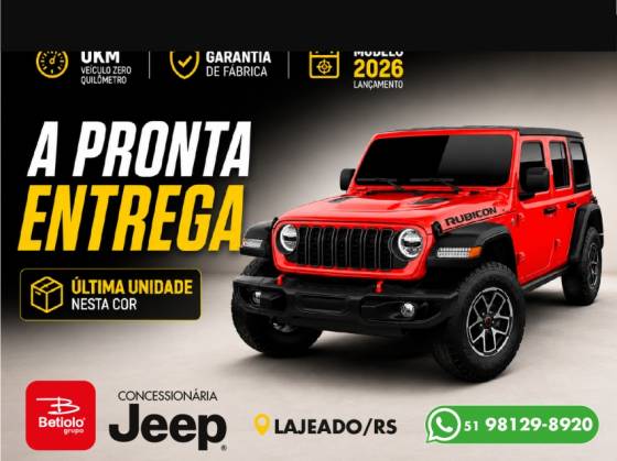 JEEP WRANGLER 2.0 TURBO GASOLINA RUBICON 4P 4X4 AT8